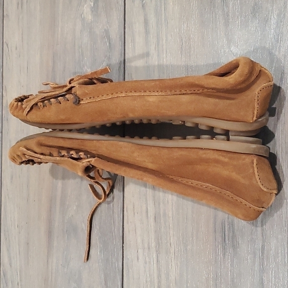 Minnetonka Women Loafer Suede shoes flats sz 9 moccasin - Picture 6 of 10